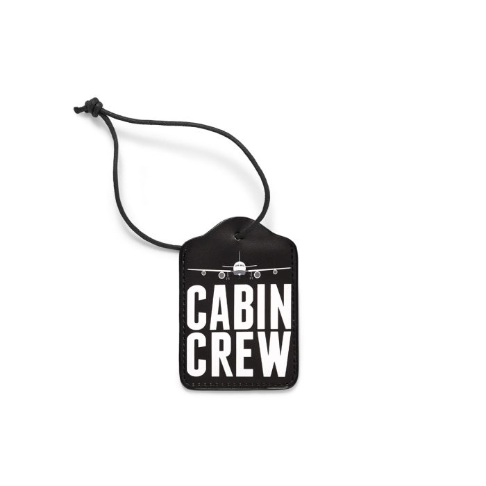 BLACK CABIN CREW LUGGAGE ADDRESS LABEL