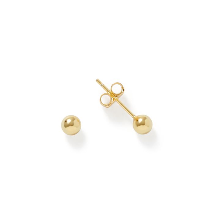 4mm GOLD STUD EARRING