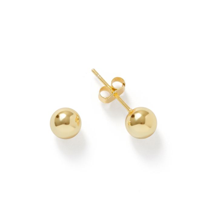 6mm GOLD STUD EARRING