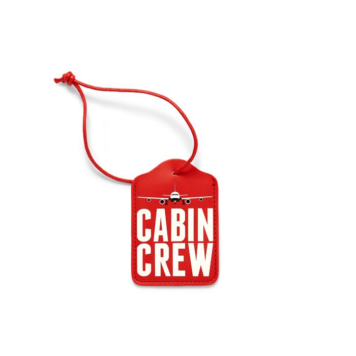 RED CABIN CREW LUGGAGE ADDRESS LABEL
