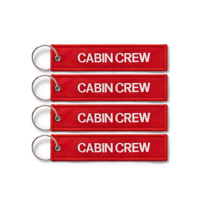 SET OF 4 RED CABIN CREW TAGS