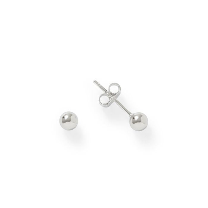 4mm SILVER STUD EARRING
